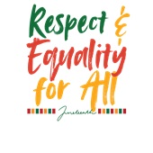 Epic Ladies Respect Equality for All Juneteenth V-Neck Graphic T-Shirts