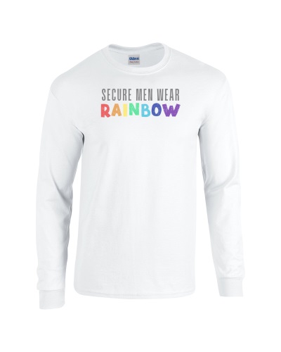 Epic Pride Secure Men Wear Rainbow LGBTQIA Long Sleeve Cotton Graphic T-Shirts. Free shipping.  Some exclusions apply.