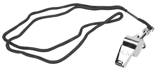 Top Quality Chrome-Plated Brass Whistle and Lanyard