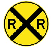 UltraPlay Traffic Signs Railroad Crossing Sign Ages 2-5 Freestanding Activities Children