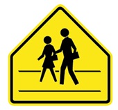 UltraPlay Traffic Signs School Zone Sign Ages 2-5 Freestanding Activities Children