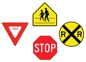 UltraPlay Set of 4 Directional Signs Ages 2-5 Freestanding Activities Children
