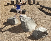 NatureROCKS Stepping Boulders Set of 3 (Ages 5-12) Balance Climbing Parks Playground Structure