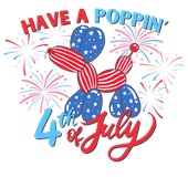 Epic Ladies Have a Poppin' Fourth of July V-Neck Graphic T-Shirts