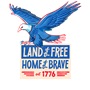 Epic Adult/Youth Land of the Free Home of the Brave Eagle Cotton Graphic T-Shirts