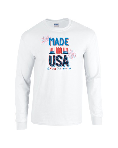 Epic Made in the USA American Pride 4th July Long Sleeve Cotton Graphic T-Shirts. Free shipping.  Some exclusions apply.
