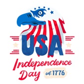 Epic Ladies USA Independence Day Eagle 4th of July V-Neck Graphic T-Shirts