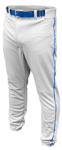 Adult Small & Medium UNHEMMED Adult Baseball Pants w/Piping - CO