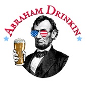 Epic Ladies Abraham Drinkin USA Funny Beer 4th July V-Neck Graphic T-Shirts