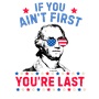 Epic If You Ain't First You're Last Long Sleeve Cotton Graphic T-Shirts