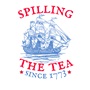 Epic Ladies Spilling the Tea Since 1773 USA Funny V-Neck Graphic T-Shirts