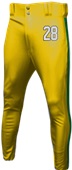 Sublimated Tapered Baseball Pant - Single Stripe Poly Twill