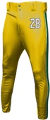Sublimated Tapered Baseball Pant - Double Stripe Poly Twill
