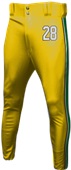 Sublimated Tapered Baseball Pant - Triple Stripe Poly Twill