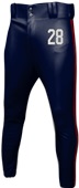 Sublimated Tapered Baseball Pant - Single Stripe Performance Stretch