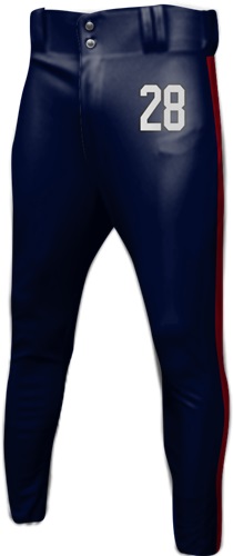 Sublimated Tapered Baseball Pant - Single Stripe Performance Stretch