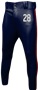 Sublimated Tapered Baseball Pant - Single Stripe Performance Stretch