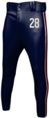 Sublimated Tapered Baseball Pant - Double Stripe Performance Stretch