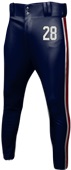 Sublimated Tapered Baseball Pant - Triple Stripe Performance Stretch