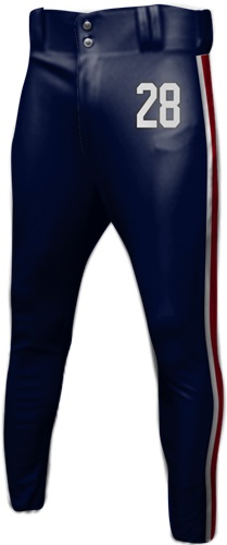 Sublimated Tapered Baseball Pant - Triple Stripe Performance Stretch