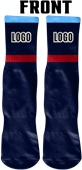 Custom Sublimated "Bandit" 6" Crew Knit Socks for Sports Teams