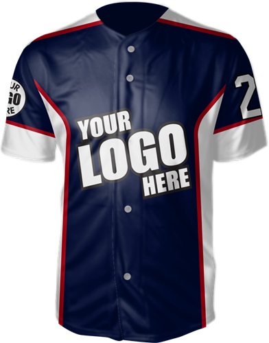 Full-Button Sublimated Birdseye Mesh Baseball Jerseys - "Pump"