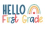 Epic Adult/Youth Hello First Grade Back to School Cotton Graphic T-Shirts