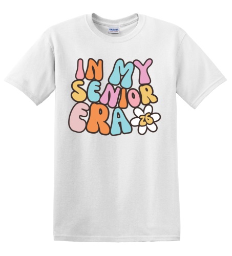 Epic Adult/Youth In My Senior Era 2026 Cute Preppy School Cotton Graphic T-Shirts. Free shipping.  Some exclusions apply.