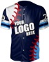 Full-Button Sublimated Birdseye Mesh Baseball Jerseys - "Stitched"