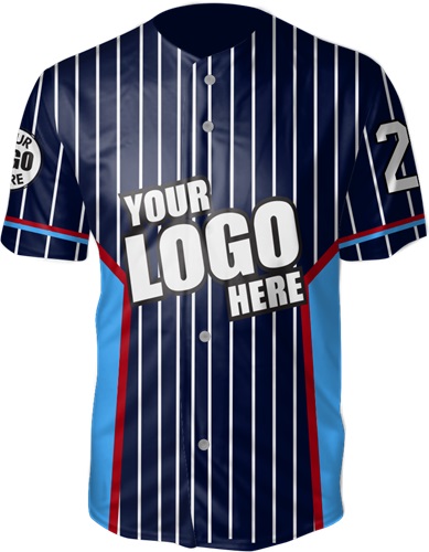 Full-Button Sublimated Birdseye Mesh Baseball Jerseys - "WindyCity"
