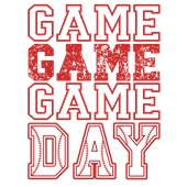 Epic Ladies Game Day Baseball Red V-Neck Graphic T-Shirts