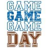 Epic Adult/Youth Game Day Football Blue Cotton Graphic T-Shirts