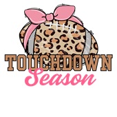 Epic Ladies Touchdown Season Football Cute Leopard V-Neck Graphic T-Shirts