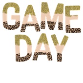 Epic Adult/Youth Game Day Football Leopard Glitter Style Cotton Graphic T-Shirts