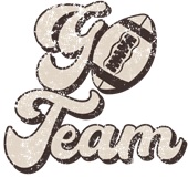 Epic Adult/Youth Go Team Football Grunge Varsity College Cotton Graphic T-Shirts