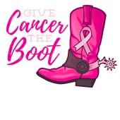 Epic Adult/Youth Give Cancer the Boot Breast Cancer BCA Cotton Graphic T-Shirts