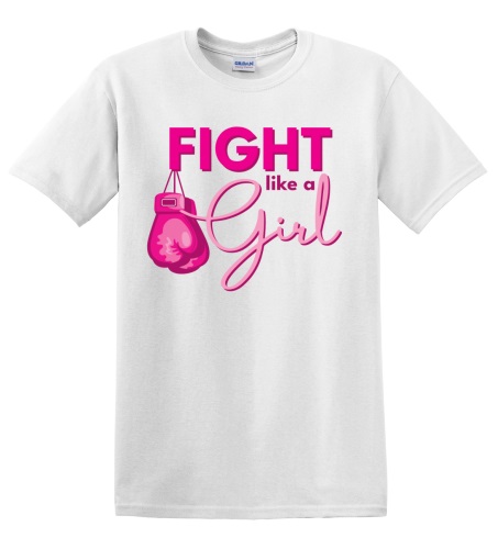 Epic Adult/Youth Fight Like A Girl Breast Cancer BCA Cotton Graphic T ...