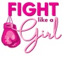 Epic Fight Like A Girl Breast Cancer BCA Long Sleeve Cotton Graphic T-Shirts