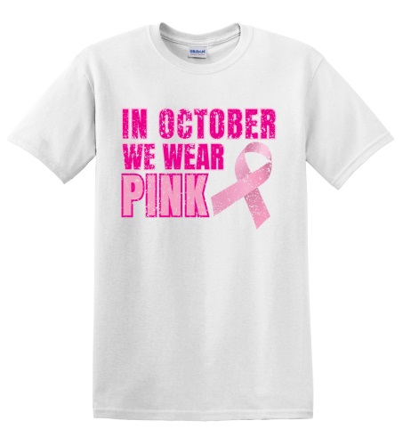 Epic Adult/Youth In October We Wear Pink Vintage BCA Cotton Graphic T-Shirts. Free shipping.  Some exclusions apply.