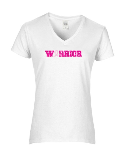 Epic Ladies Warrior Cancer Fighter Survivor Tuff BCA V-Neck Graphic T-Shirts. Free shipping.  Some exclusions apply.