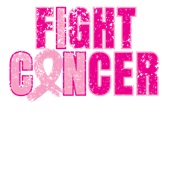 Epic Adult/Youth I Can Fight Cancer BCA Vintage Pink Cotton Graphic T-Shirts