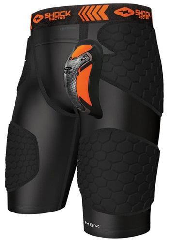 Shock Doctor HEX Compression Fit Impact Short with Ultra Carbon Flex Cup Adult Youth