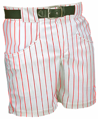 ADULT Pinstripe 14oz Polyester Baseball Shorts