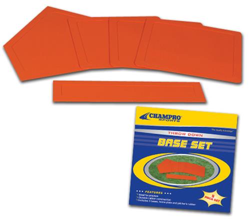 Champro Throw Down Rubber Bases Boxed (Set of 5)