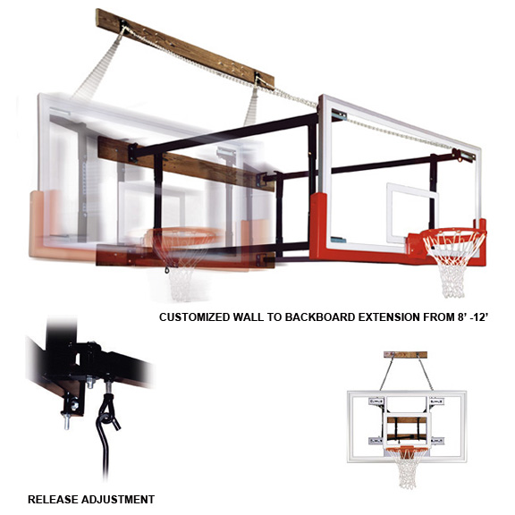 FoldaMount82 Select Wall Mounted Basketball Goals Basketball Equipment and Gear