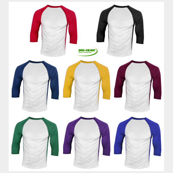 Champro Youth Pro Plus 3/4 Sleeve Baseball Jerseys. Decorated in seven days or less.