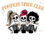 Epic Adult/Youth Pumpkin Spice Latte Club Skeleton Squad Cotton Graphic T-Shirts