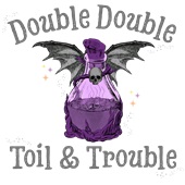 Epic Ladies Double Double Toil & Trouble Potion V-Neck Graphic T-Shirts