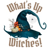 Epic Adult/Youth What's Up Witches Halloween Spider Hat Cotton Graphic T-Shirts