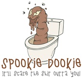 Epic Ladies Spookie Dookie Scare The Shit Outta You V-Neck Graphic T-Shirts